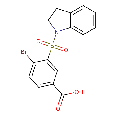 4-bromo-3-(2,3-dihydro-1H-indole-1-sulfonyl)benzoic acid