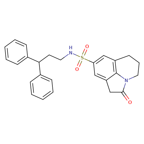 N-(3,3-diphenylpropyl)-2-oxo-1-azatricyclo[6.3.1.0^{4,12}]dodeca-4,6,8(12)-triene-6-sulfonamide