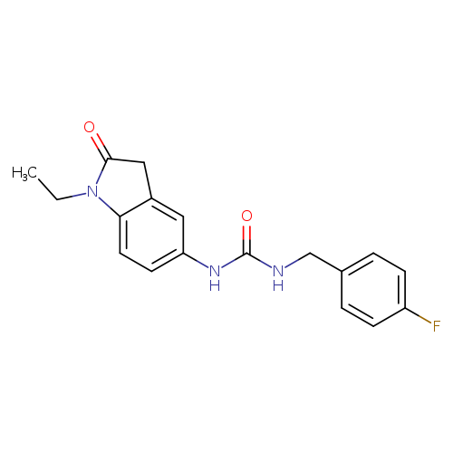 3-(1-ethyl-2-oxo-2,3-dihydro-1H-indol-5-yl)-1-[(4-fluorophenyl)methyl]urea