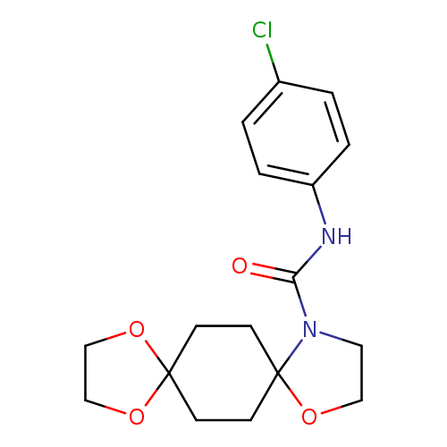 N-(4-chlorophenyl)-1,4,9-trioxa-12-azadispiro[4.2.4^{8}.2^{5}]tetradecane-12-carboxamide
