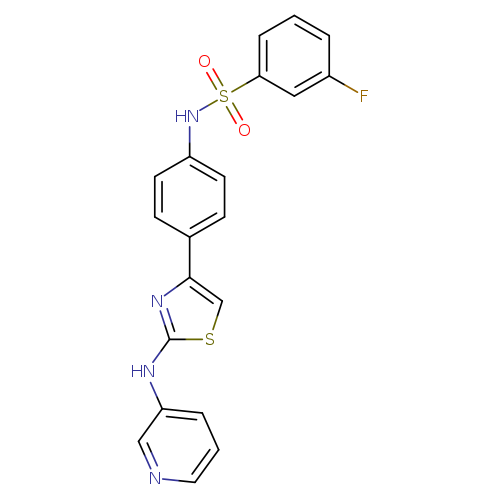 3-fluoro-N-(4-{2-[(pyridin-3-yl)amino]-1,3-thiazol-4-yl}phenyl)benzene-1-sulfonamide