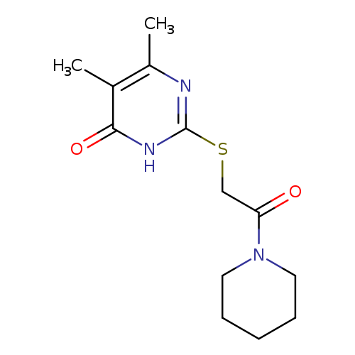5,6-dimethyl-2-{[2-oxo-2-(piperidin-1-yl)ethyl]sulfanyl}-3,4-dihydropyrimidin-4-one