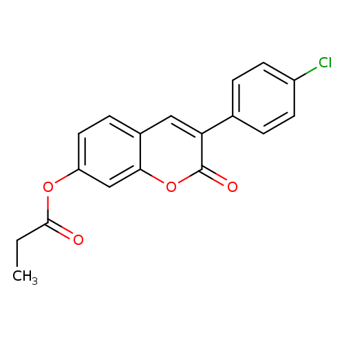 3-(4-chlorophenyl)-2-oxo-2H-chromen-7-yl propanoate
