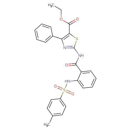 ethyl 2-[2-(4-methylbenzenesulfonamido)benzamido]-4-phenyl-1,3-thiazole-5-carboxylate