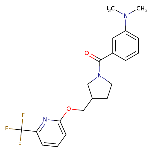 N,N-dimethyl-3-[3-({[6-(trifluoromethyl)pyridin-2-yl]oxy}methyl)pyrrolidine-1-carbonyl]aniline