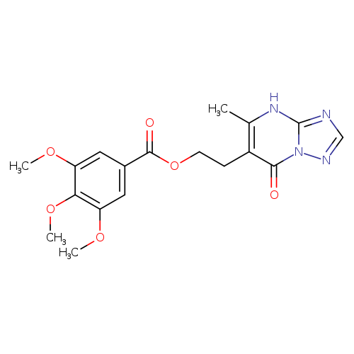 2-{5-methyl-7-oxo-4H,7H-[1,2,4]triazolo[1,5-a]pyrimidin-6-yl}ethyl 3,4,5-trimethoxybenzoate