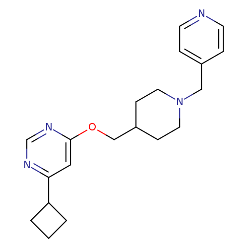 4-cyclobutyl-6-({1-[(pyridin-4-yl)methyl]piperidin-4-yl}methoxy)pyrimidine