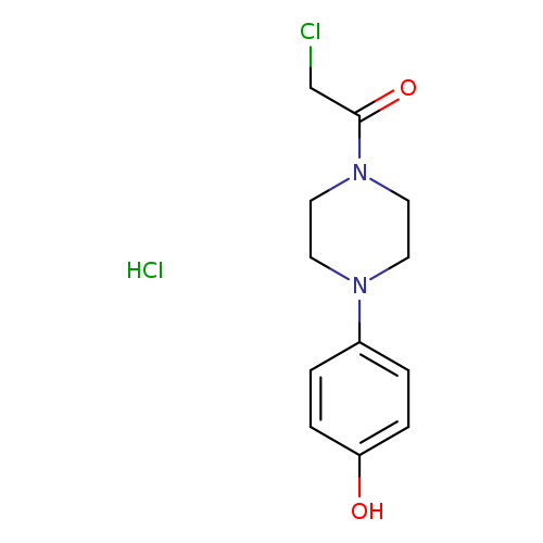 2-chloro-1-[4-(4-hydroxyphenyl)piperazin-1-yl]ethan-1-one hydrochloride