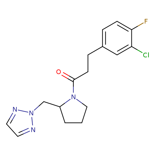 3-(3-chloro-4-fluorophenyl)-1-{2-[(2H-1,2,3-triazol-2-yl)methyl]pyrrolidin-1-yl}propan-1-one