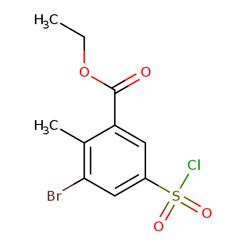 ethyl 3-bromo-5-(chlorosulfonyl)-2-methylbenzoate
