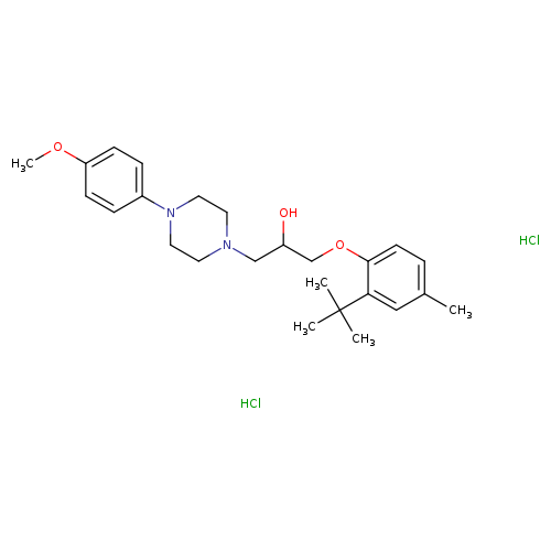 1-(2-tert-butyl-4-methylphenoxy)-3-[4-(4-methoxyphenyl)piperazin-1-yl]propan-2-ol dihydrochloride