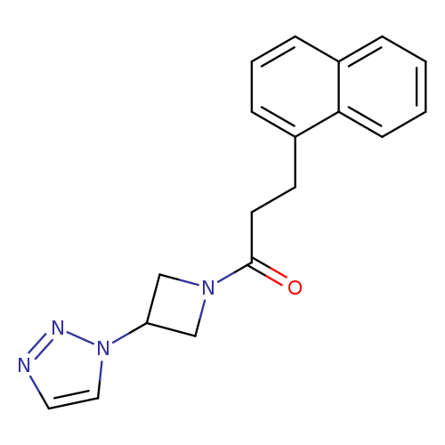3-(naphthalen-1-yl)-1-[3-(1H-1,2,3-triazol-1-yl)azetidin-1-yl]propan-1-one