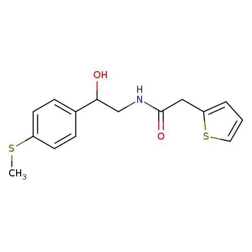 N-{2-hydroxy-2-[4-(methylsulfanyl)phenyl]ethyl}-2-(thiophen-2-yl)acetamide
