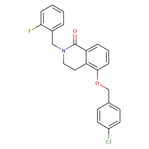 5-[(4-chlorophenyl)methoxy]-2-[(2-fluorophenyl)methyl]-1,2,3,4-tetrahydroisoquinolin-1-one
