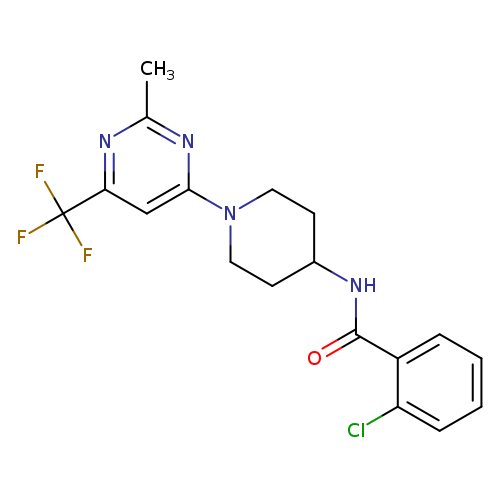 2-chloro-N-{1-[2-methyl-6-(trifluoromethyl)pyrimidin-4-yl]piperidin-4-yl}benzamide