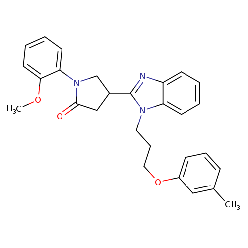 1-(2-methoxyphenyl)-4-{1-[3-(3-methylphenoxy)propyl]-1H-1,3-benzodiazol-2-yl}pyrrolidin-2-one