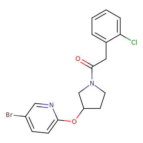 1-{3-[(5-bromopyridin-2-yl)oxy]pyrrolidin-1-yl}-2-(2-chlorophenyl)ethan-1-one