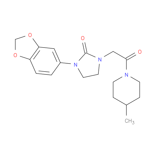1-(2H-1,3-benzodioxol-5-yl)-3-[2-(4-methylpiperidin-1-yl)-2-oxoethyl]imidazolidin-2-one
