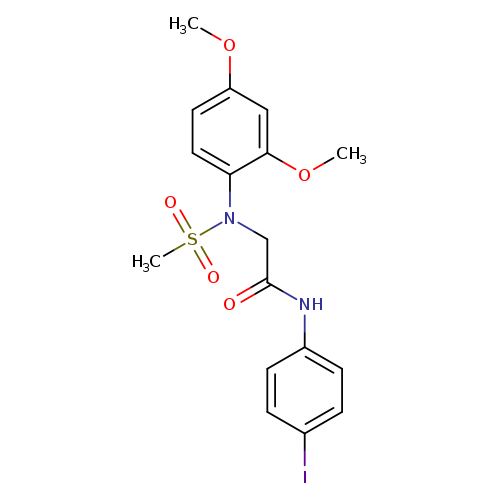 2-[2,4-dimethoxy(methylsulfonyl)anilino]-N-(4-iodophenyl)acetamide