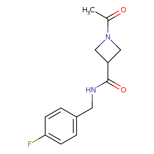 1-acetyl-N-[(4-fluorophenyl)methyl]azetidine-3-carboxamide