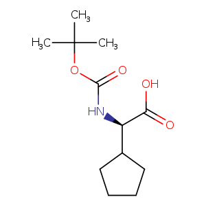 Cyclopentaneacetic acid, α-[[(1,1-dimethylethoxy)carbonyl]amino]-, (αR)-