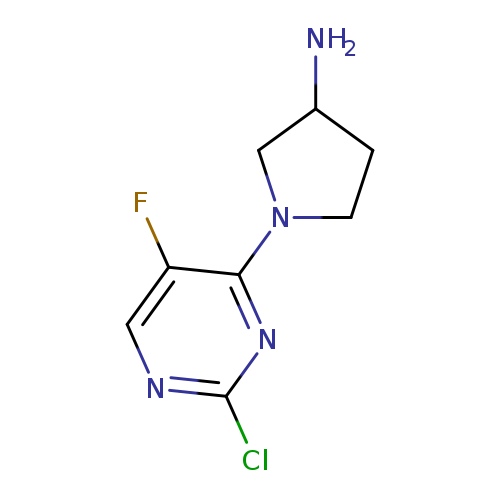 1-(2-chloro-5-fluoropyrimidin-4-yl)pyrrolidin-3-amine