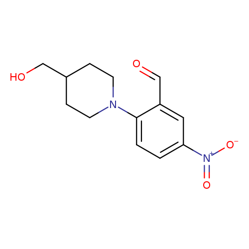 2-(4-(Hydroxymethyl)piperidin-1-yl)-5-nitrobenzaldehyde