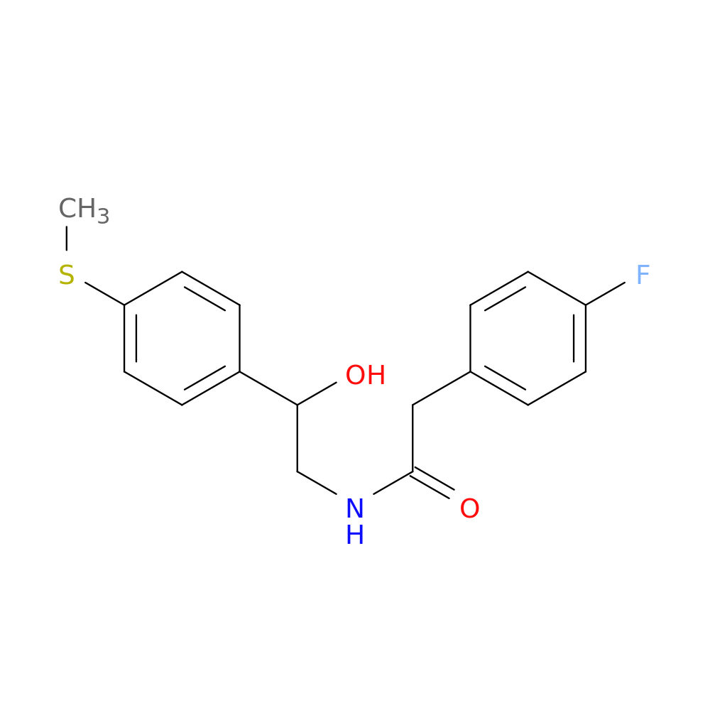 2-(4-fluorophenyl)-N-{2-hydroxy-2-[4-(methylsulfanyl)phenyl]ethyl}acetamide