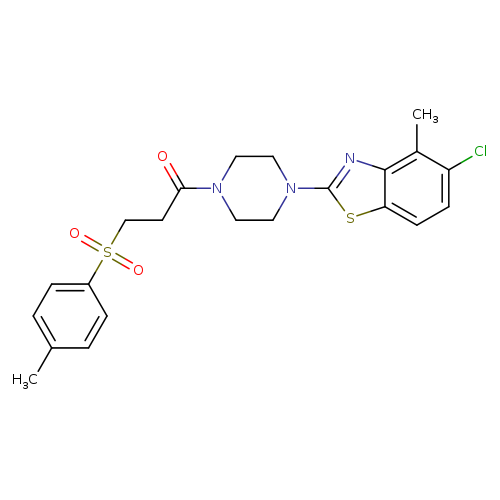 1-[4-(5-chloro-4-methyl-1,3-benzothiazol-2-yl)piperazin-1-yl]-3-(4-methylbenzenesulfonyl)propan-1-one