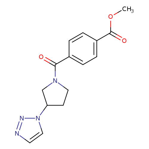 methyl 4-[3-(1H-1,2,3-triazol-1-yl)pyrrolidine-1-carbonyl]benzoate