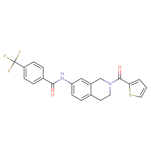 N-[2-(thiophene-2-carbonyl)-1,2,3,4-tetrahydroisoquinolin-7-yl]-4-(trifluoromethyl)benzamide