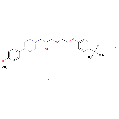 1-[2-(4-tert-butylphenoxy)ethoxy]-3-[4-(4-methoxyphenyl)piperazin-1-yl]propan-2-ol dihydrochloride