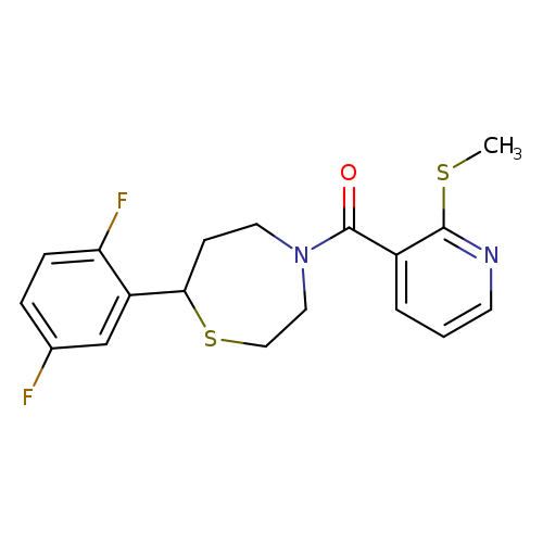 7-(2,5-difluorophenyl)-4-[2-(methylsulfanyl)pyridine-3-carbonyl]-1,4-thiazepane