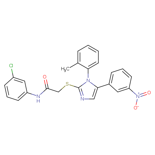 N-(3-chlorophenyl)-2-{[1-(2-methylphenyl)-5-(3-nitrophenyl)-1H-imidazol-2-yl]sulfanyl}acetamide