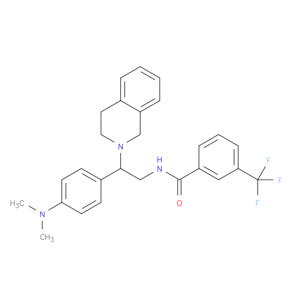 N-{2-[4-(dimethylamino)phenyl]-2-(1,2,3,4-tetrahydroisoquinolin-2-yl)ethyl}-3-(trifluoromethyl)benzamide