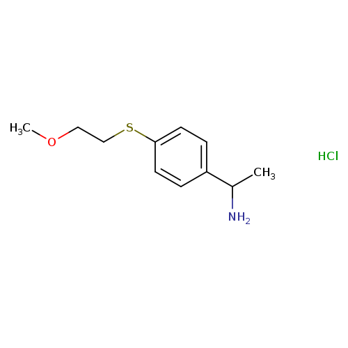1-{4-[(2-methoxyethyl)sulfanyl]phenyl}ethan-1-amine hydrochloride