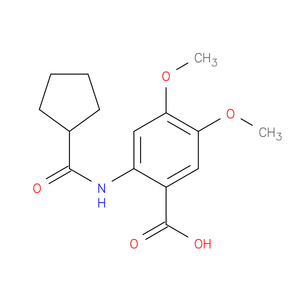 2-cyclopentaneamido-4,5-dimethoxybenzoic acid