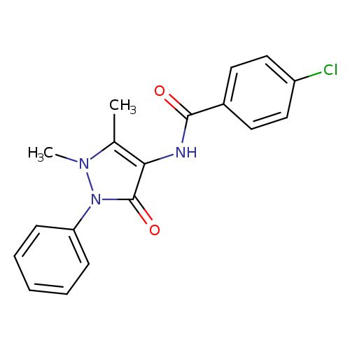 4-chloro-N-(1,5-dimethyl-3-oxo-2-phenyl-2,3-dihydro-1H-pyrazol-4-yl)benzamide