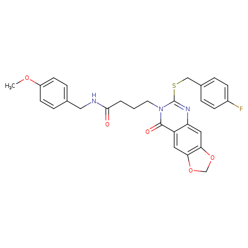 4-(6-{[(4-fluorophenyl)methyl]sulfanyl}-8-oxo-2H,7H,8H-[1,3]dioxolo[4,5-g]quinazolin-7-yl)-N-[(4-methoxyphenyl)methyl]butanamide