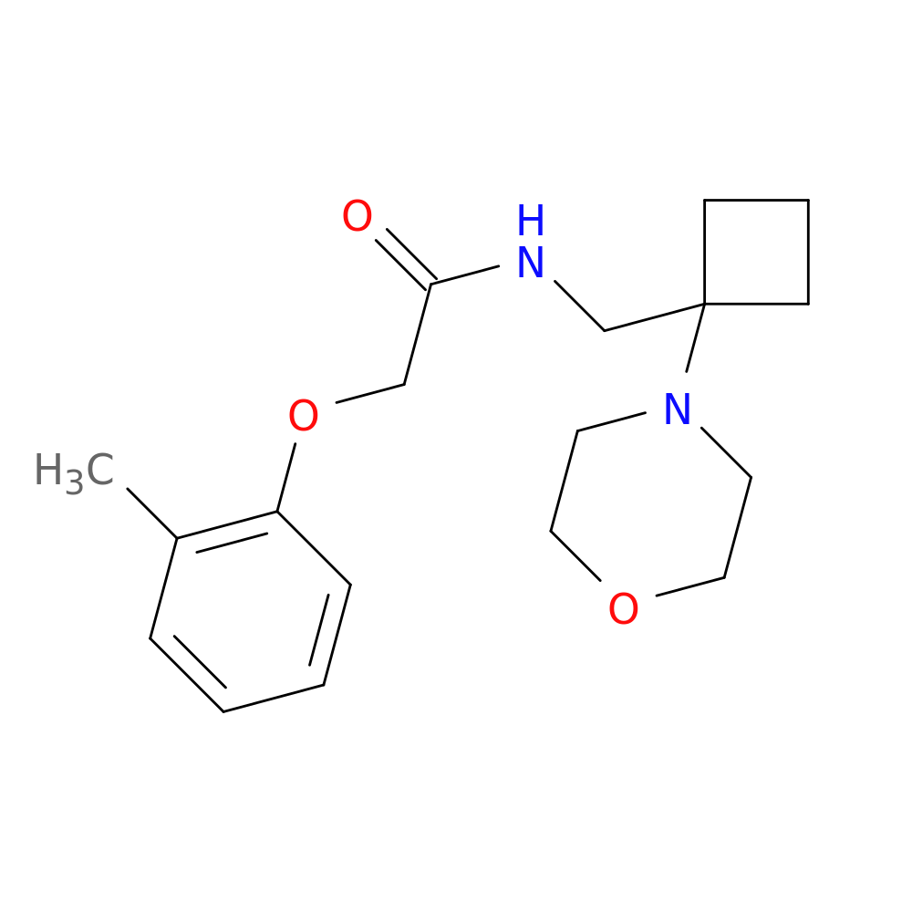 2-(2-methylphenoxy)-N-{[1-(morpholin-4-yl)cyclobutyl]methyl}acetamide
