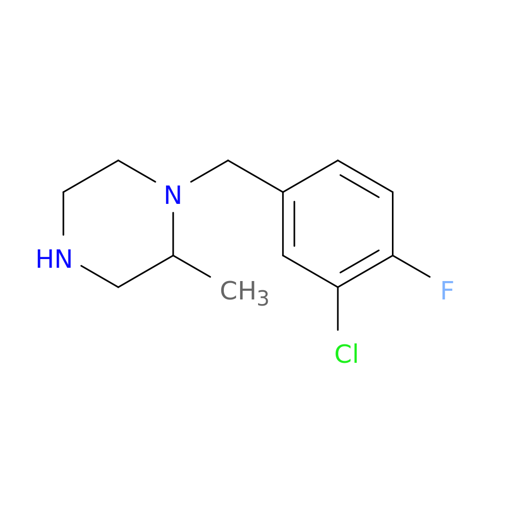 1-[(3-chloro-4-fluorophenyl)methyl]-2-methylpiperazine