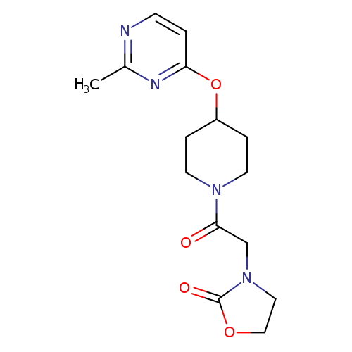 3-(2-{4-[(2-methylpyrimidin-4-yl)oxy]piperidin-1-yl}-2-oxoethyl)-1,3-oxazolidin-2-one