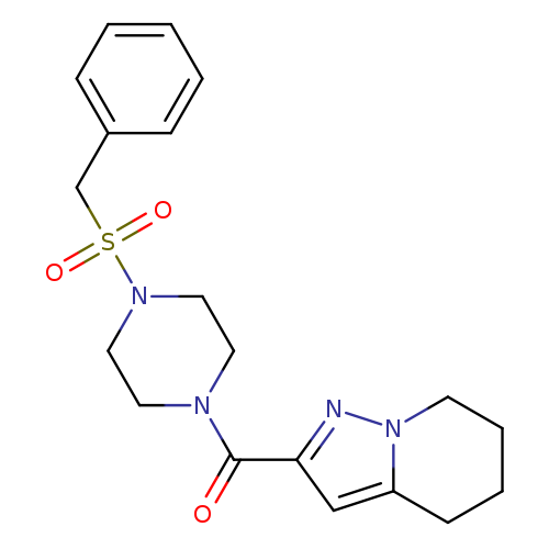 1-phenylmethanesulfonyl-4-{4H,5H,6H,7H-pyrazolo[1,5-a]pyridine-2-carbonyl}piperazine