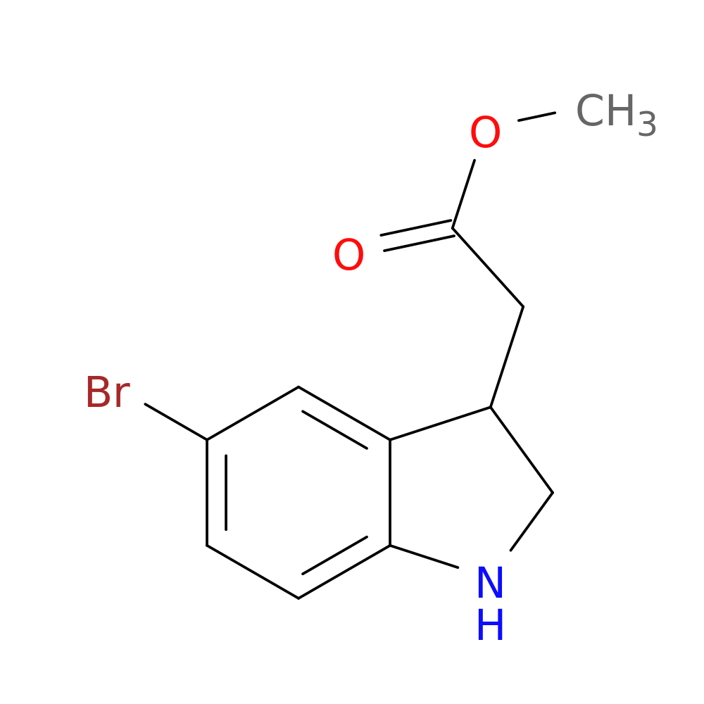 methyl 2-(5-bromo-2,3-dihydro-1H-indol-3-yl)acetate