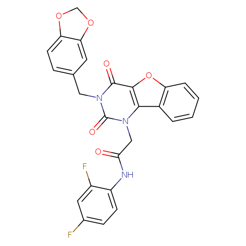 2-{5-[(2H-1,3-benzodioxol-5-yl)methyl]-4,6-dioxo-8-oxa-3,5-diazatricyclo[7.4.0.0^{2,7}]trideca-1(9),2(7),10,12-tetraen-3-yl}-N-(2,4-difluorophenyl)acetamide