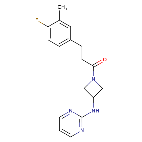 3-(4-fluoro-3-methylphenyl)-1-{3-[(pyrimidin-2-yl)amino]azetidin-1-yl}propan-1-one