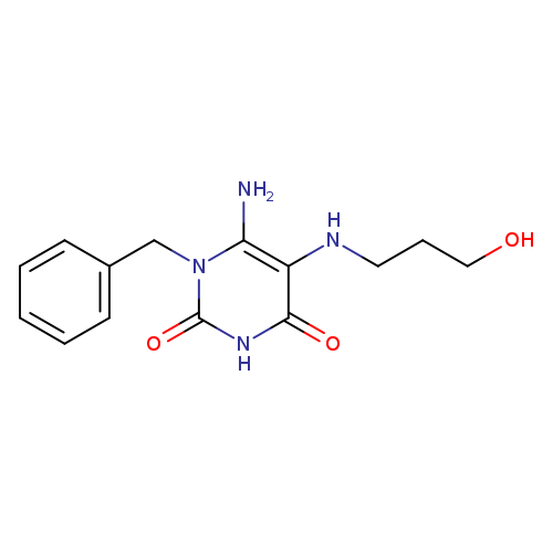 6-Amino-1-benzyl-5-((3-hydroxypropyl)amino)pyrimidine-2,4(1H,3H)-dione