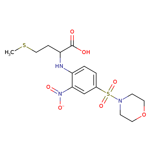 4-(Methylthio)-2-((4-(morpholinosulfonyl)-2-nitrophenyl)amino)butanoic acid