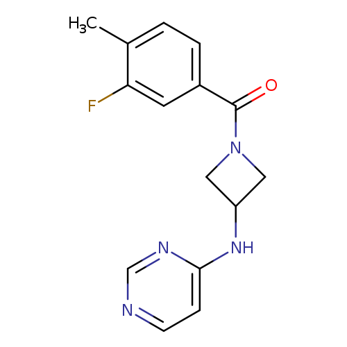 N-[1-(3-fluoro-4-methylbenzoyl)azetidin-3-yl]pyrimidin-4-amine