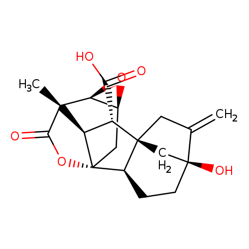 2β,3β-Epoxy-4aα,7-dihydroxy-1β-methyl-8-methylenegibbane-1α,10β-dicarboxylic acid 1,4a-lactone